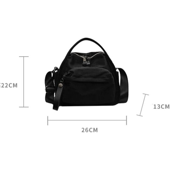 Nylon Crossbody Bag Women Large Capacity Lightweight Travel Purse - Picture 2 of 4